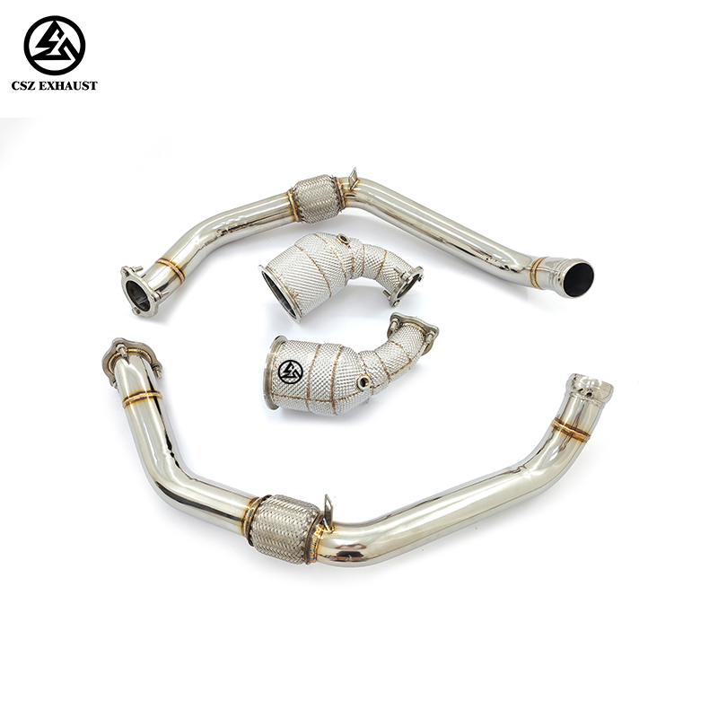 Porsche Panamera 971 2.9T Front Exhaust Pipe with Flexible Hose (2).jpg