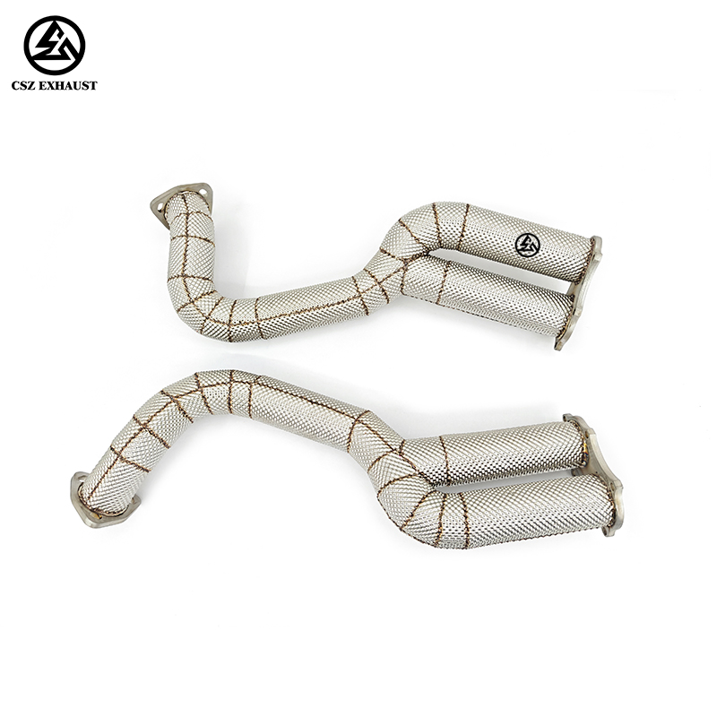 Porsche 718 GT4 4.0T Manifold With Heat Shield Exhaust Pipe (3).jpg