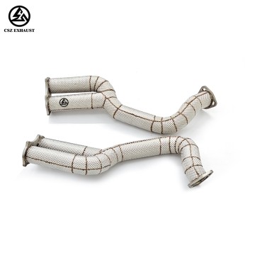 Porsche 718 GT4 4.0T Manifold With Heat Shield Exhaust Pipe