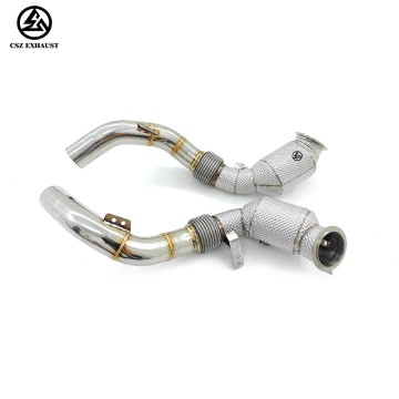 BMW N62 550i 650i 750i F85 X5M X6M 4.4T Catted Downpipe