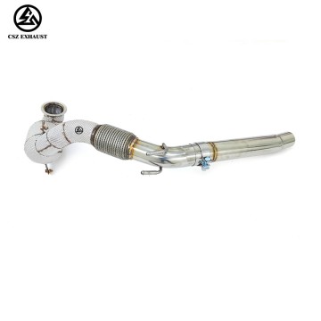 VW Volkswagen GOLF MK7 7.5 GTI 2.0T Downpipe Catted With Heat Shield Exhaust System