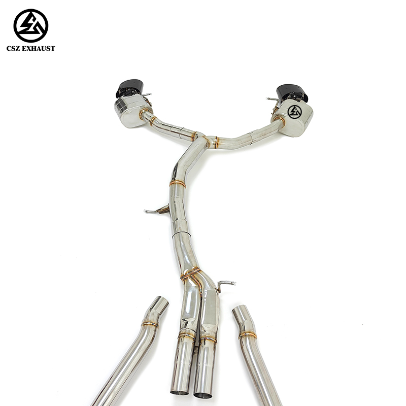 2017-2023 Hot Sale Stainless Steel Exhaust Performance Catback for Audi RS4 RS5 B9 2.9T Valves Muffler With RS Style Tips