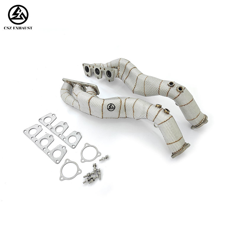 Audi A6 A7 C7 S4 S5 S6 S7 3.0T Manifold With Heat Shield Stainless Steel Tuning Headers
