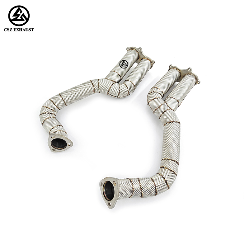 Porsche 718 GT4 4.0T Manifold With Heat Shield Exhaust Pipe (2).jpg