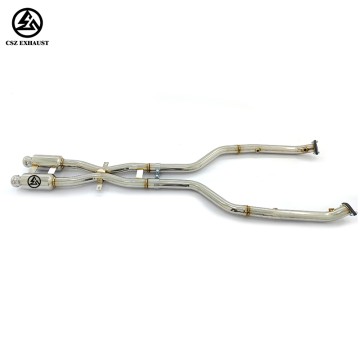 BMW E90 E92 M3 Mid-pipe with with Dual Resonators Stainle...